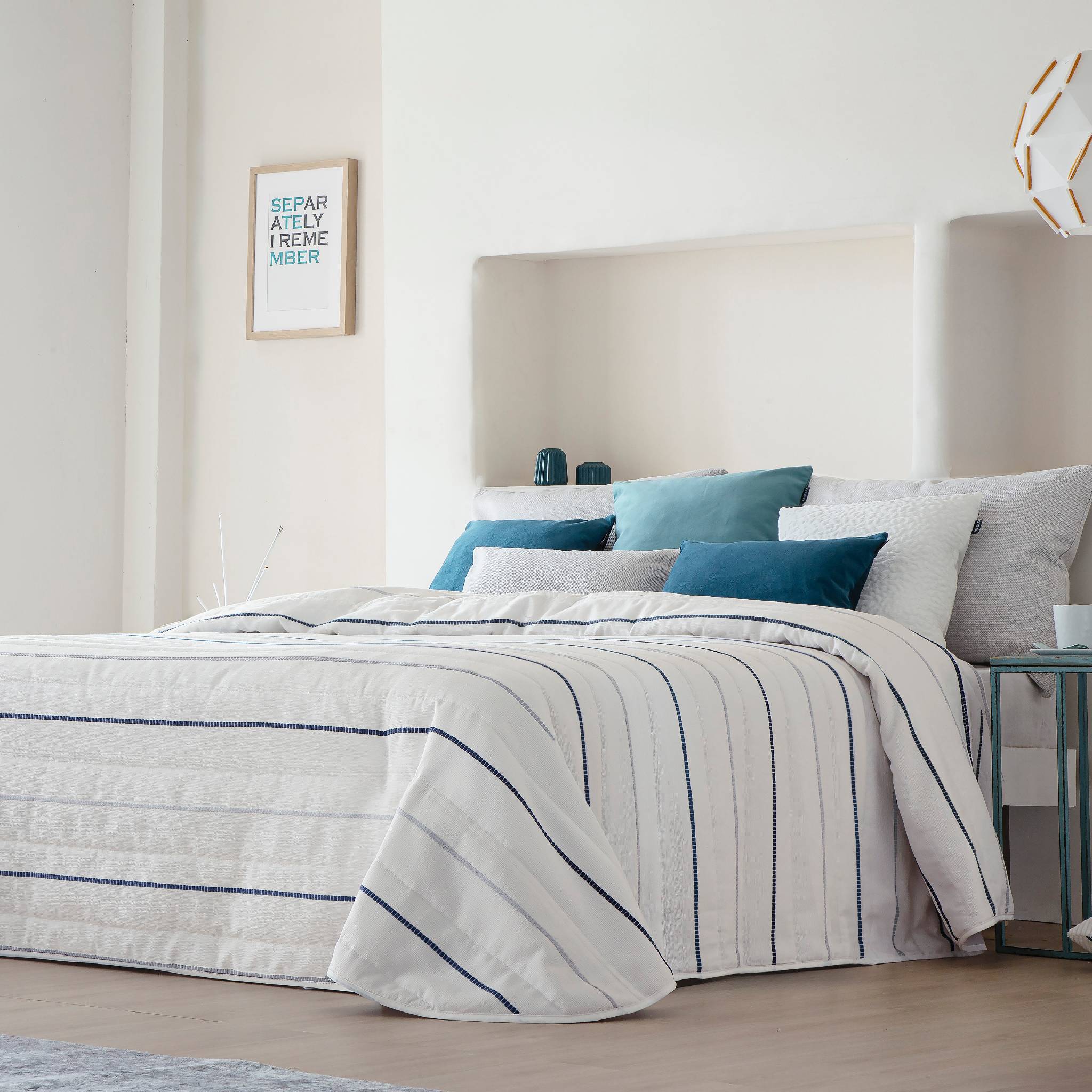 Bouti Jacquard Rayas Azul