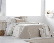 Colcha Jacquard Floral Beig