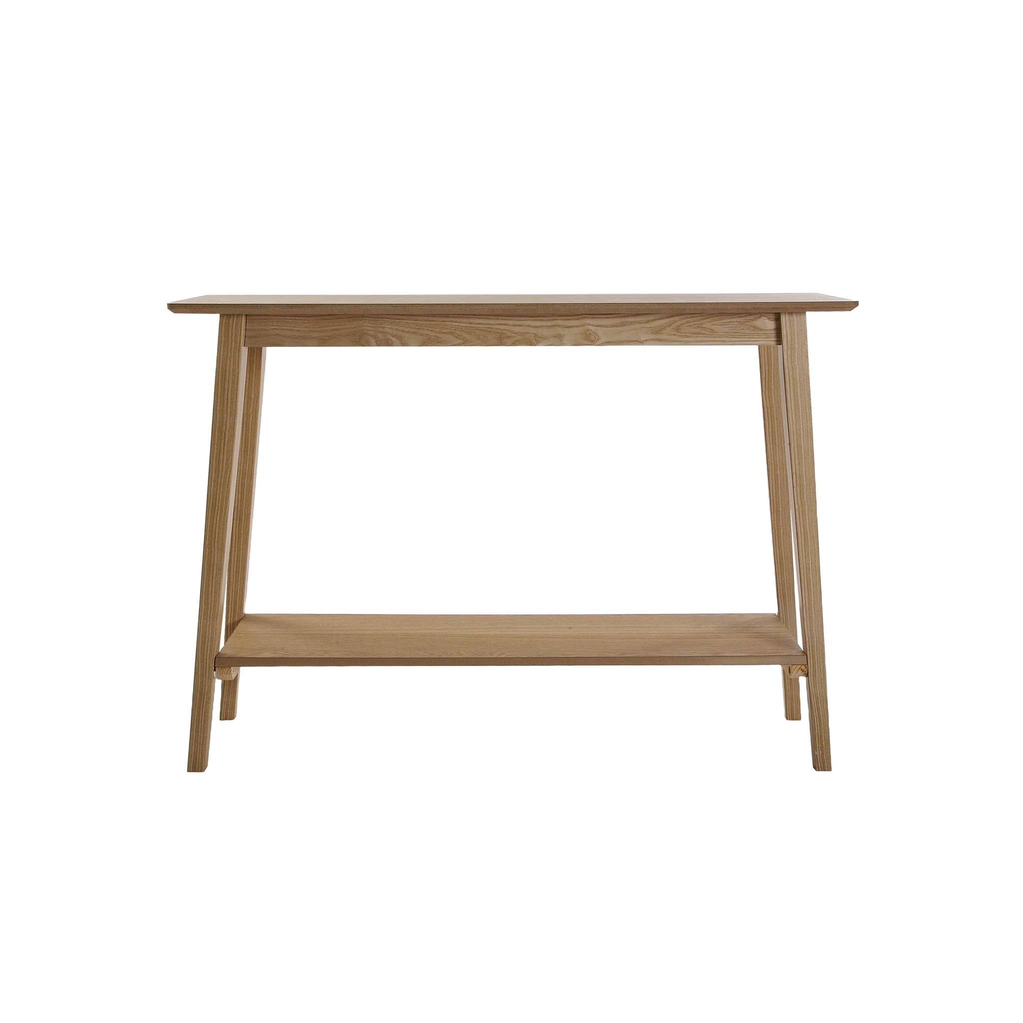 Consola Madera Natural Dos Niveles