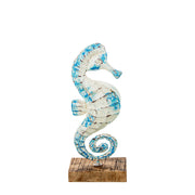 Figura Caballito de Mar Metal Pintado