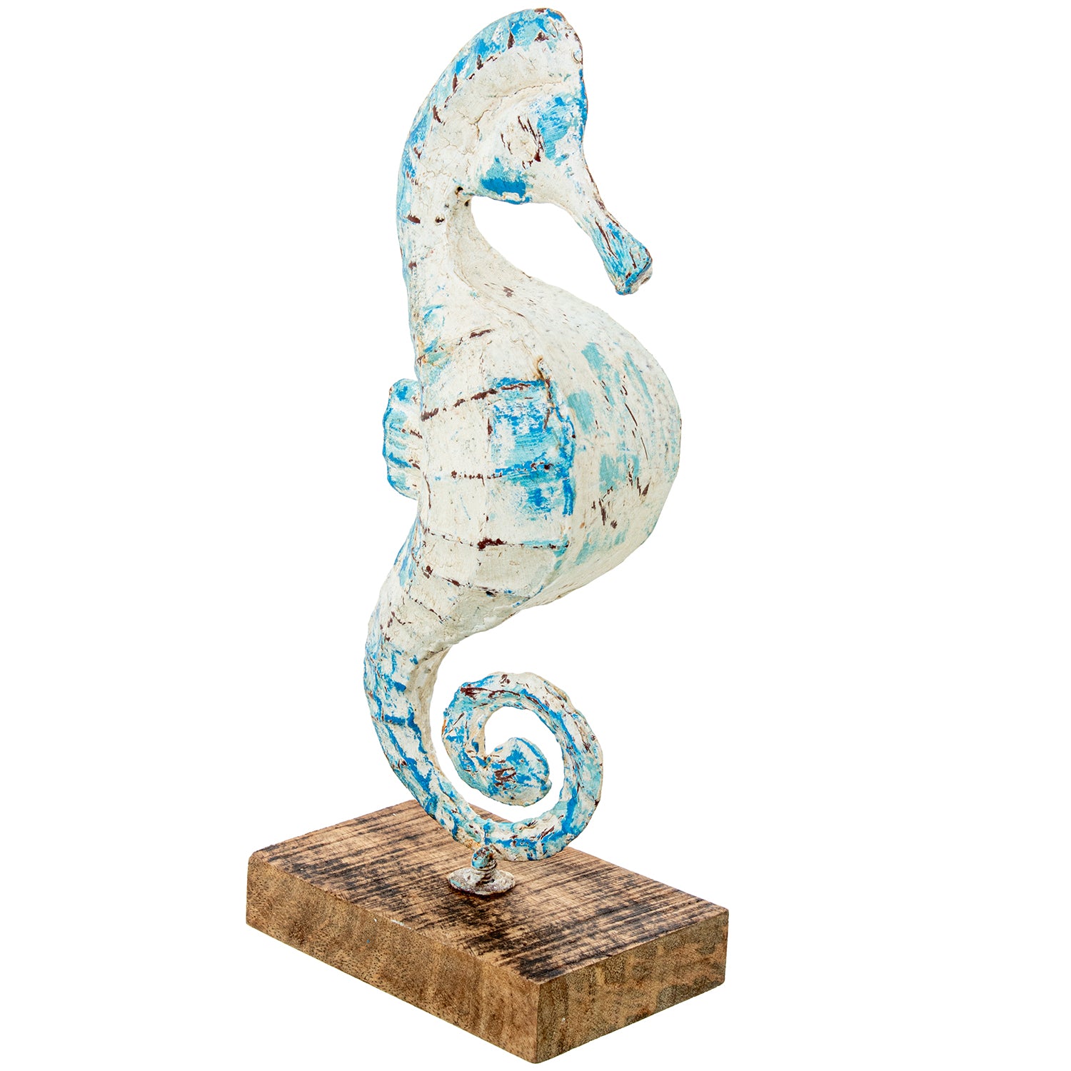 Figura Caballito de Mar Metal Pintado