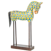 Figura Caballo Madera Pintada