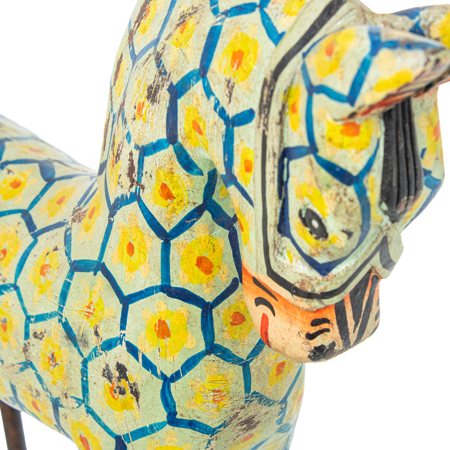 Figura Caballo Madera Pintada