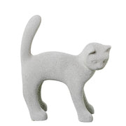Figura Gato Cerámica Efecto Piedra