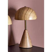 Lámpara de Mesa Efecto Madera