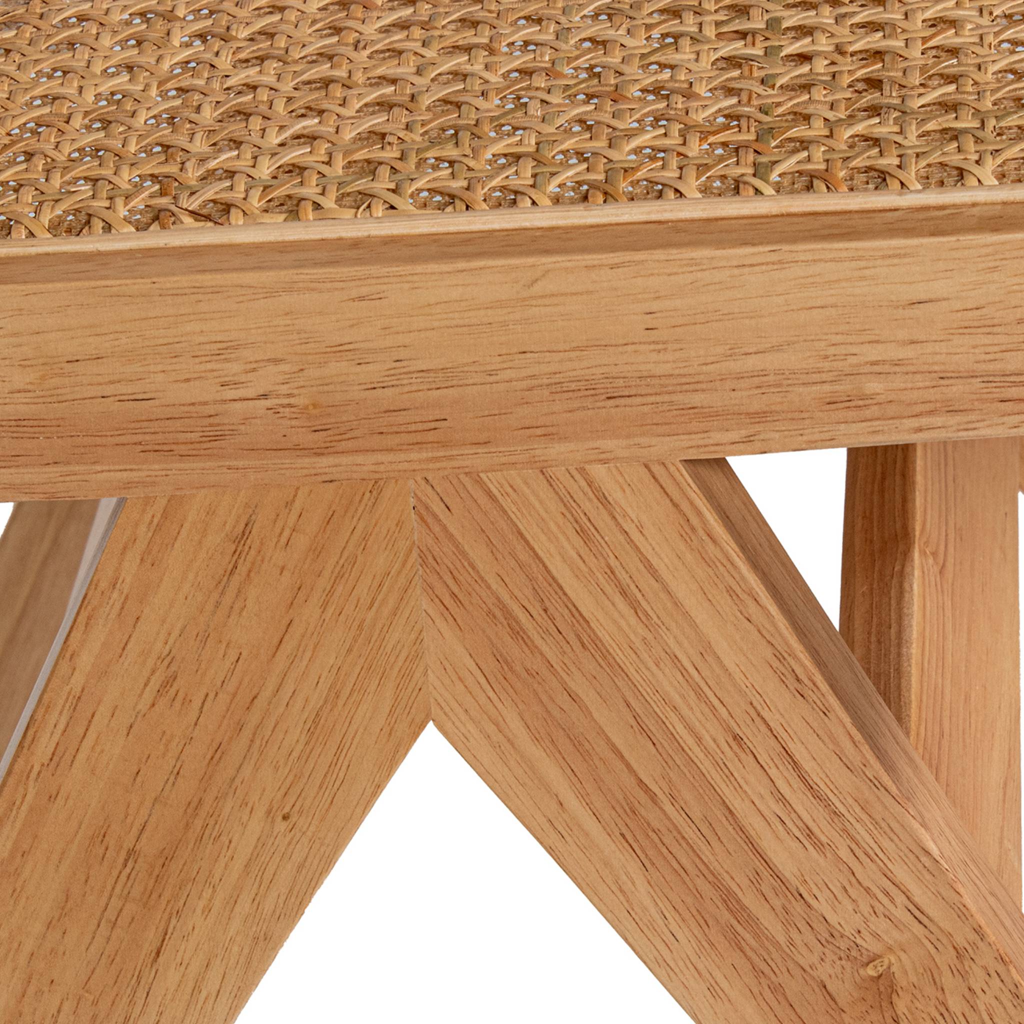 Silla Madera y Ratán Natural