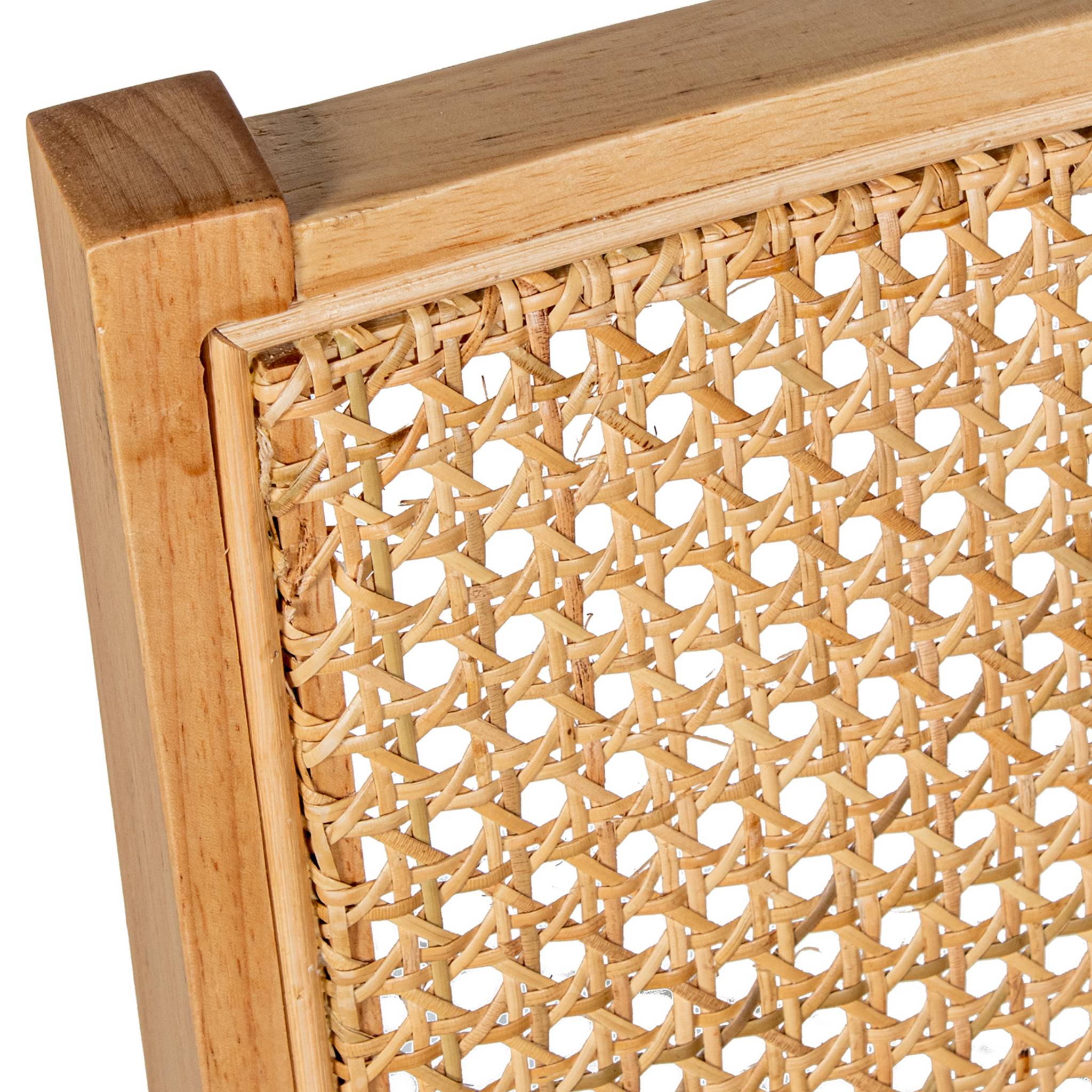Silla Madera y Ratán Natural