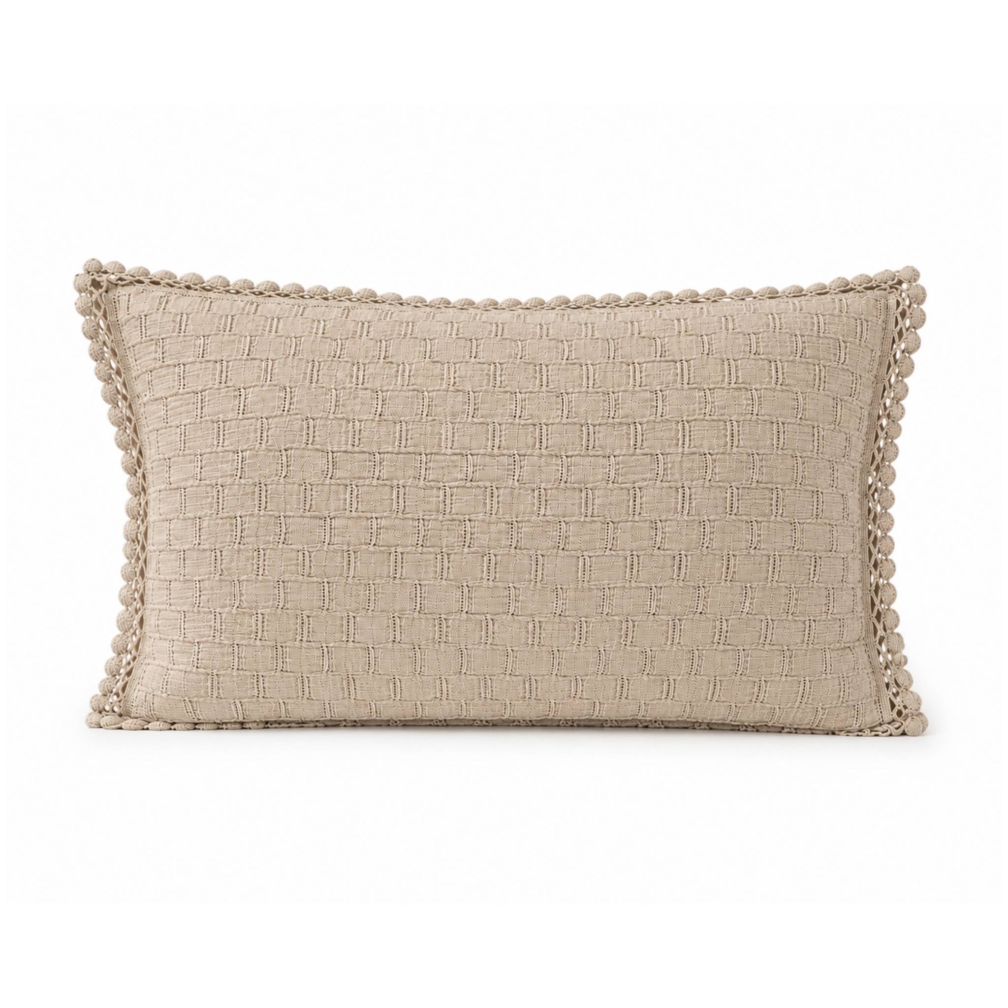 Funda de Cojín Trama Decorativa Beig