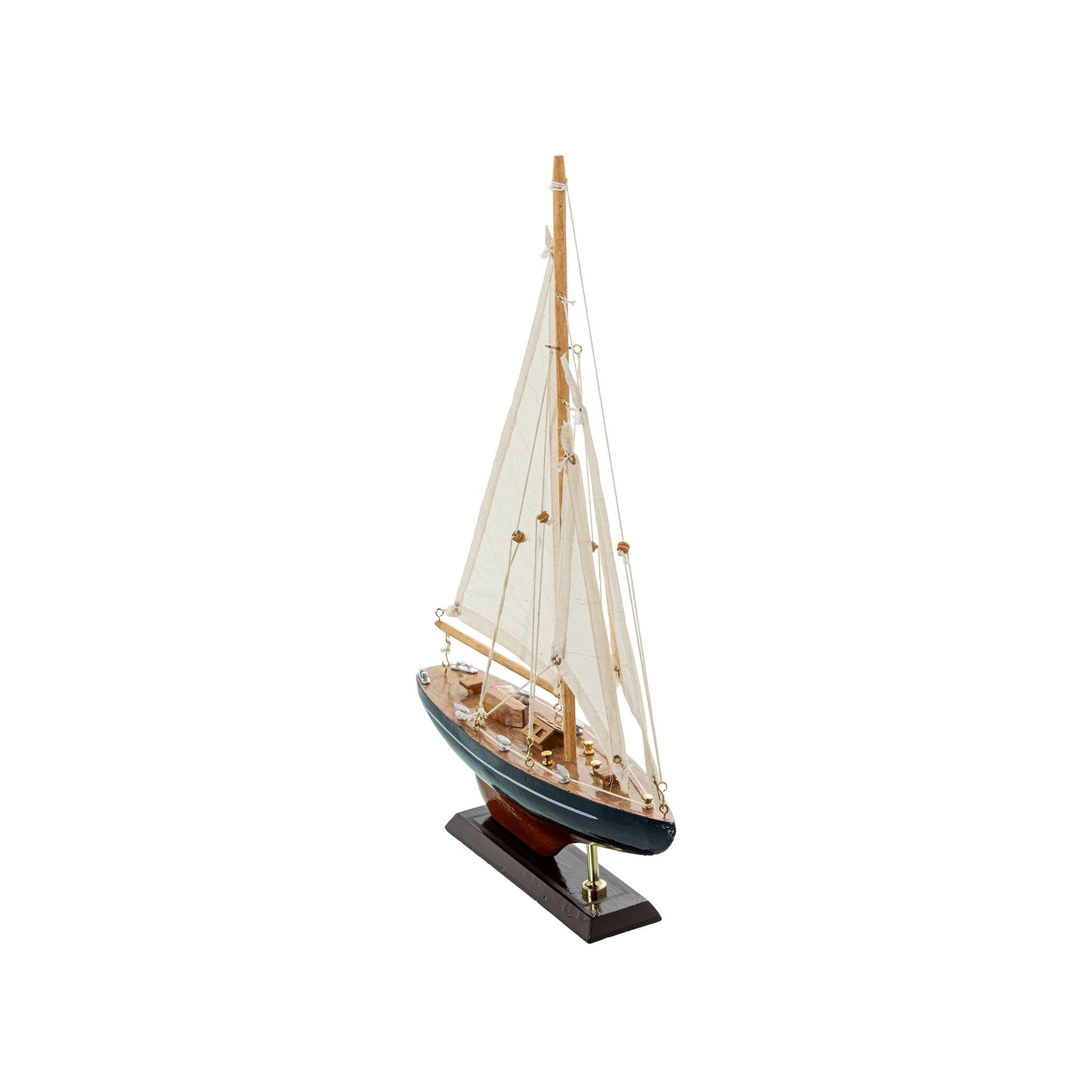 Figura Velero Madera Acabado Artesanal