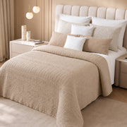Colcha Ornamental Floral Beig