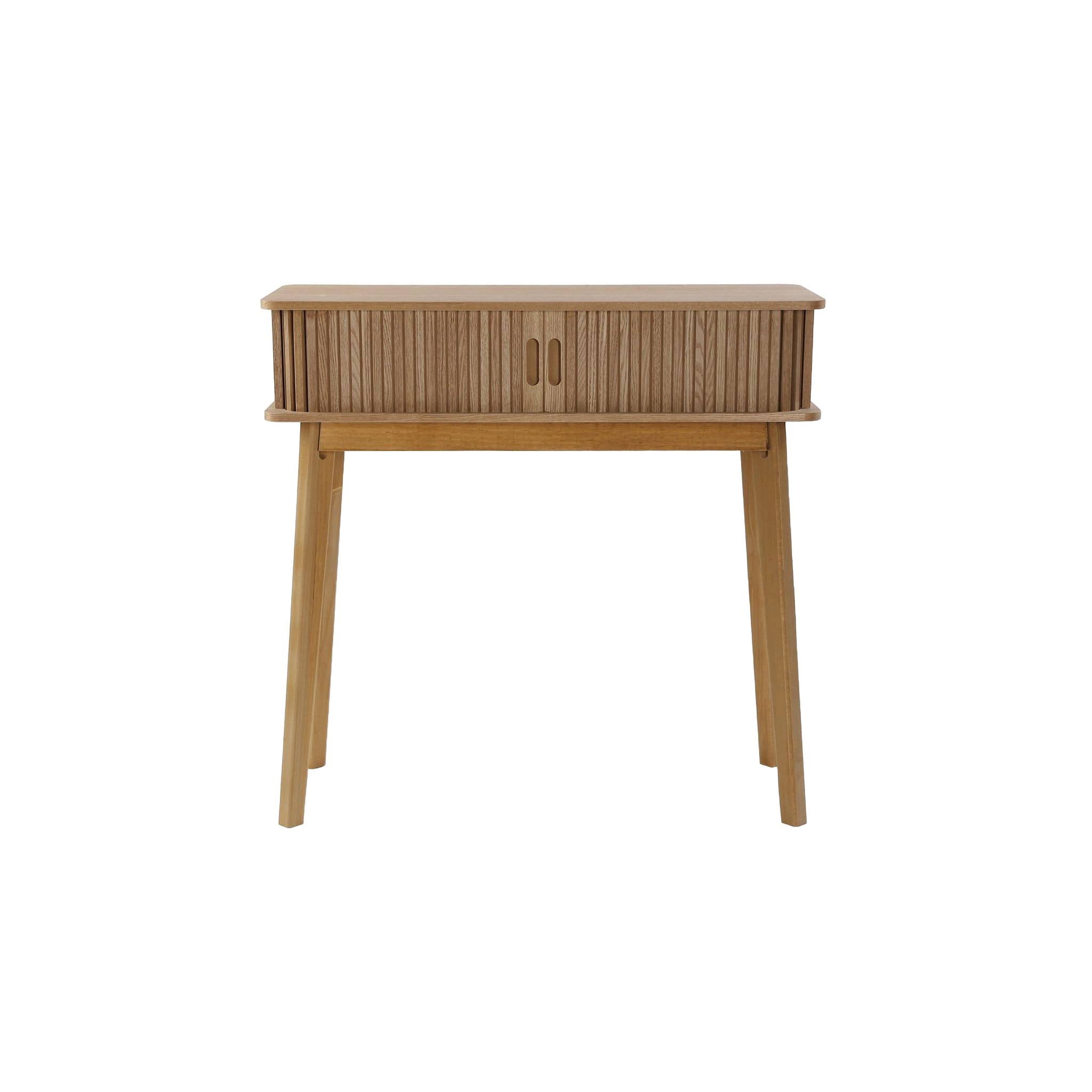 Consola Madera Natural Puertas Lamas