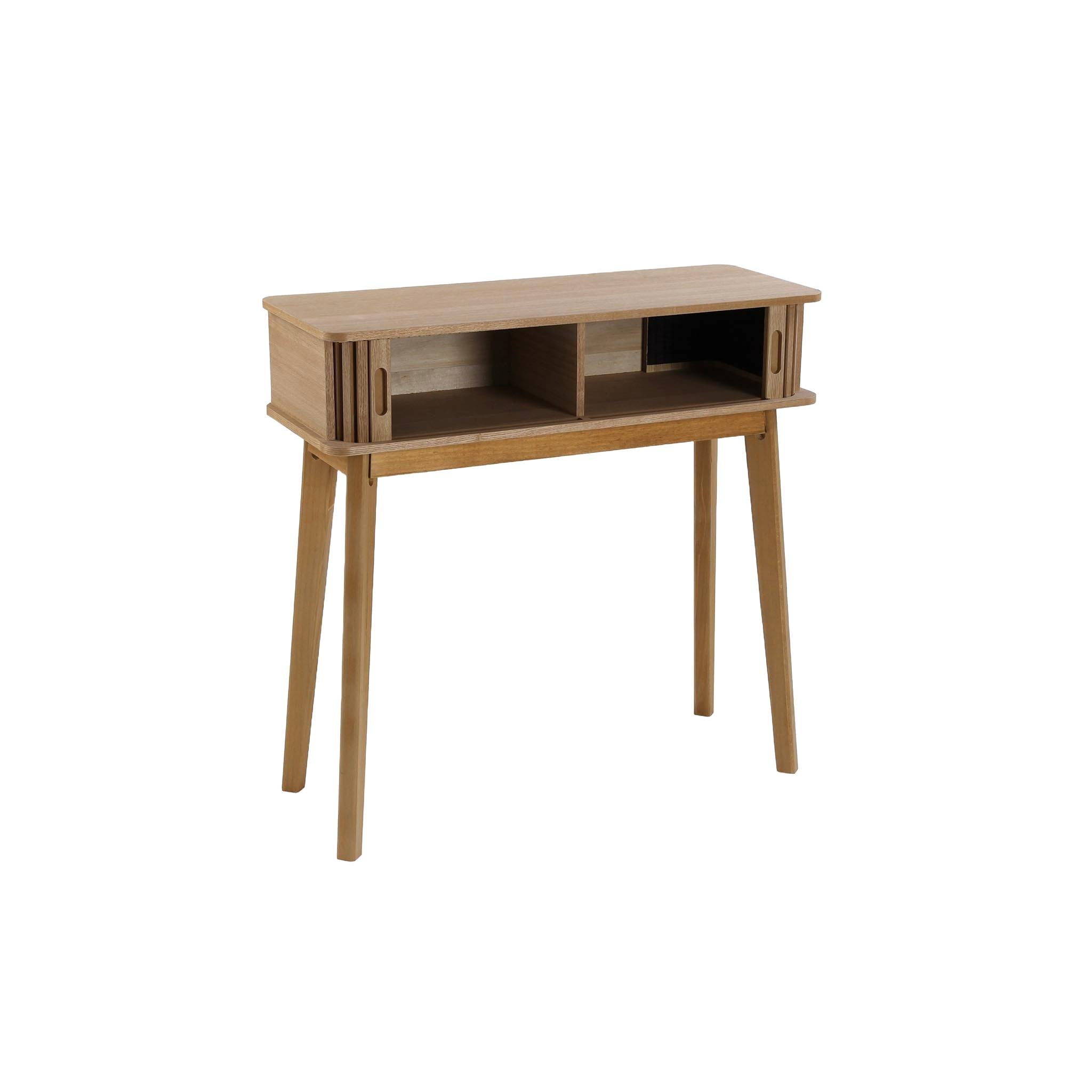 Consola Madera Natural Puertas Lamas