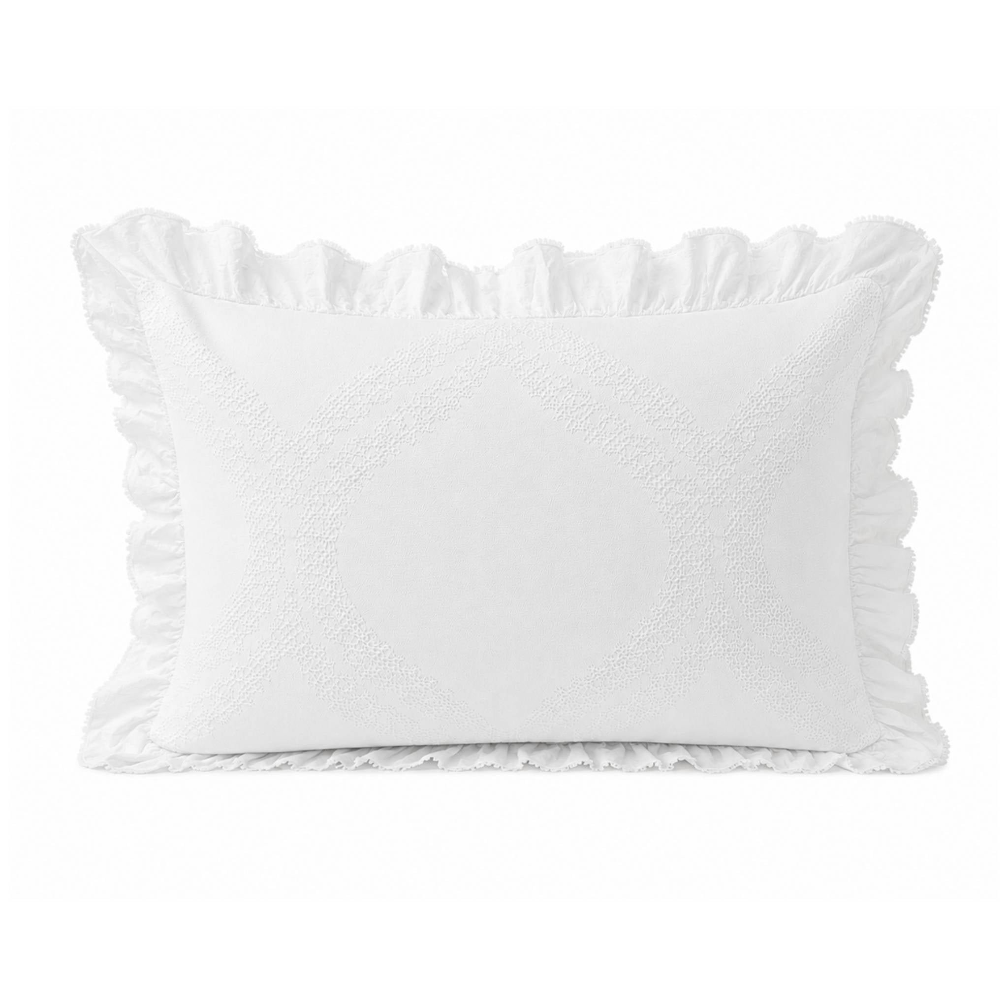 Funda de Cojín Relieve Rombo con Volante